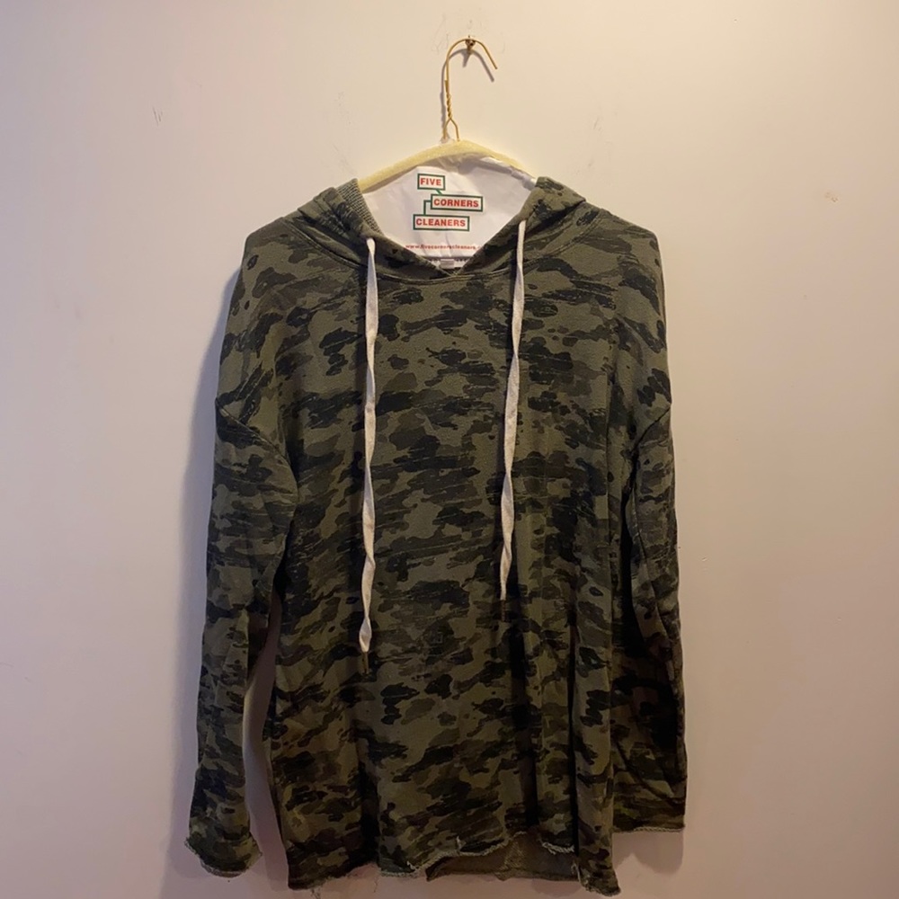 NORDSTROM Socialite Green/Black Camo Hoodie
